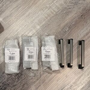 Black Cabinet Pulls - Set of 6